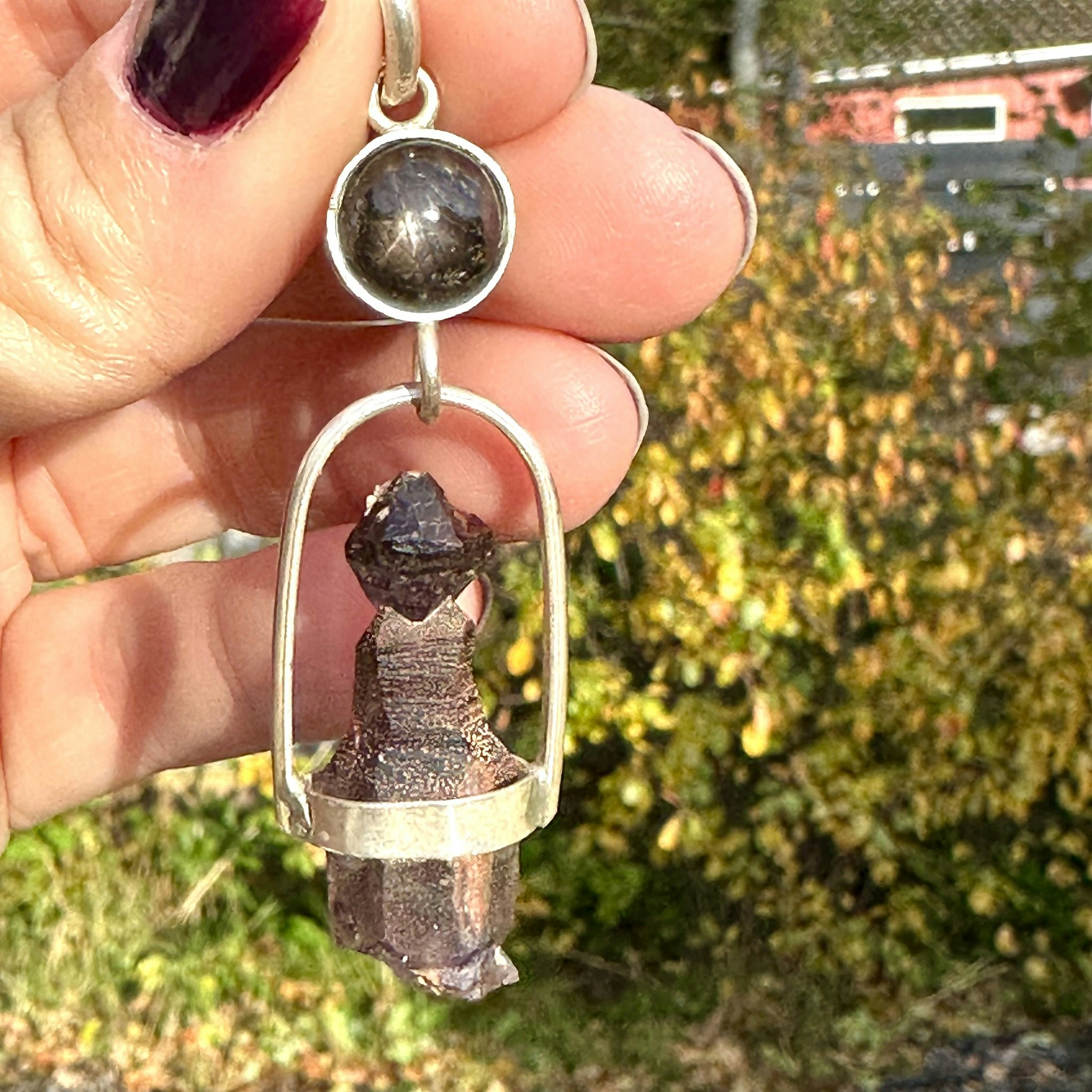 Star sapphire "black star" with Scepter crystal from Brandenberg