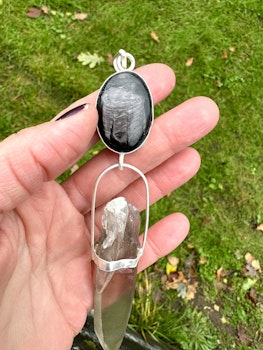 Hypersthene with light Lemuria smoky quartz