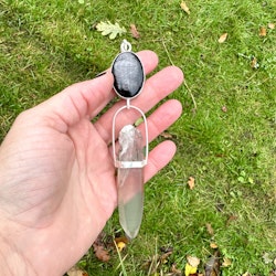 Hypersthene with light Lemuria smoky quartz