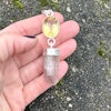 Citrine with pink Lithium crystal