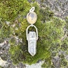 Ametrin med mycket speciell svensk bergkristall med spännande påhängskristaller