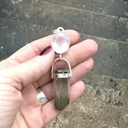 Rose quartz with Lodolite with phantoms