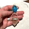 Turquoise with pyrite and rutile quartz
