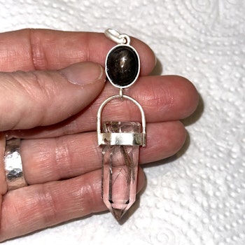 "Star seed traveler"  Star sapphire with rutile quartz