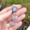 Star sapphire with Brandenberg amethyst