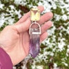 “The lighthouse” citrine with very special amethyst with hemstite inclusions