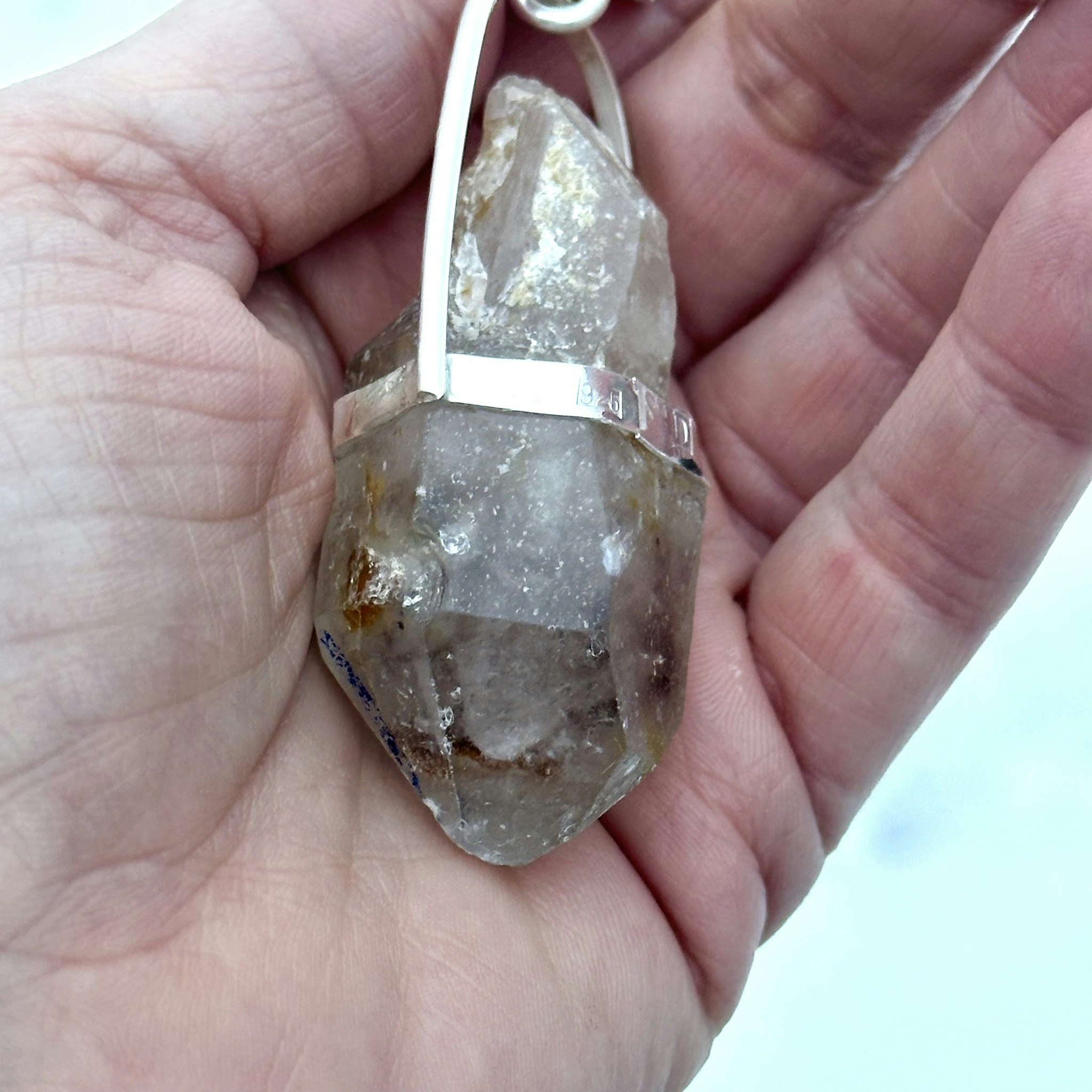 Citrine with Scepter Crystal with Enhydro from the Himalayas