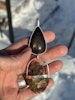Rainbow obsidian with elestial quartz Enhydro with amethyst and smoky quartz from the Himalayas