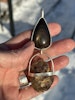 Rainbow obsidian with elestial quartz Enhydro with amethyst and smoky quartz from the Himalayas