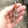 Carnelian with natural double terminated pink Lemuria