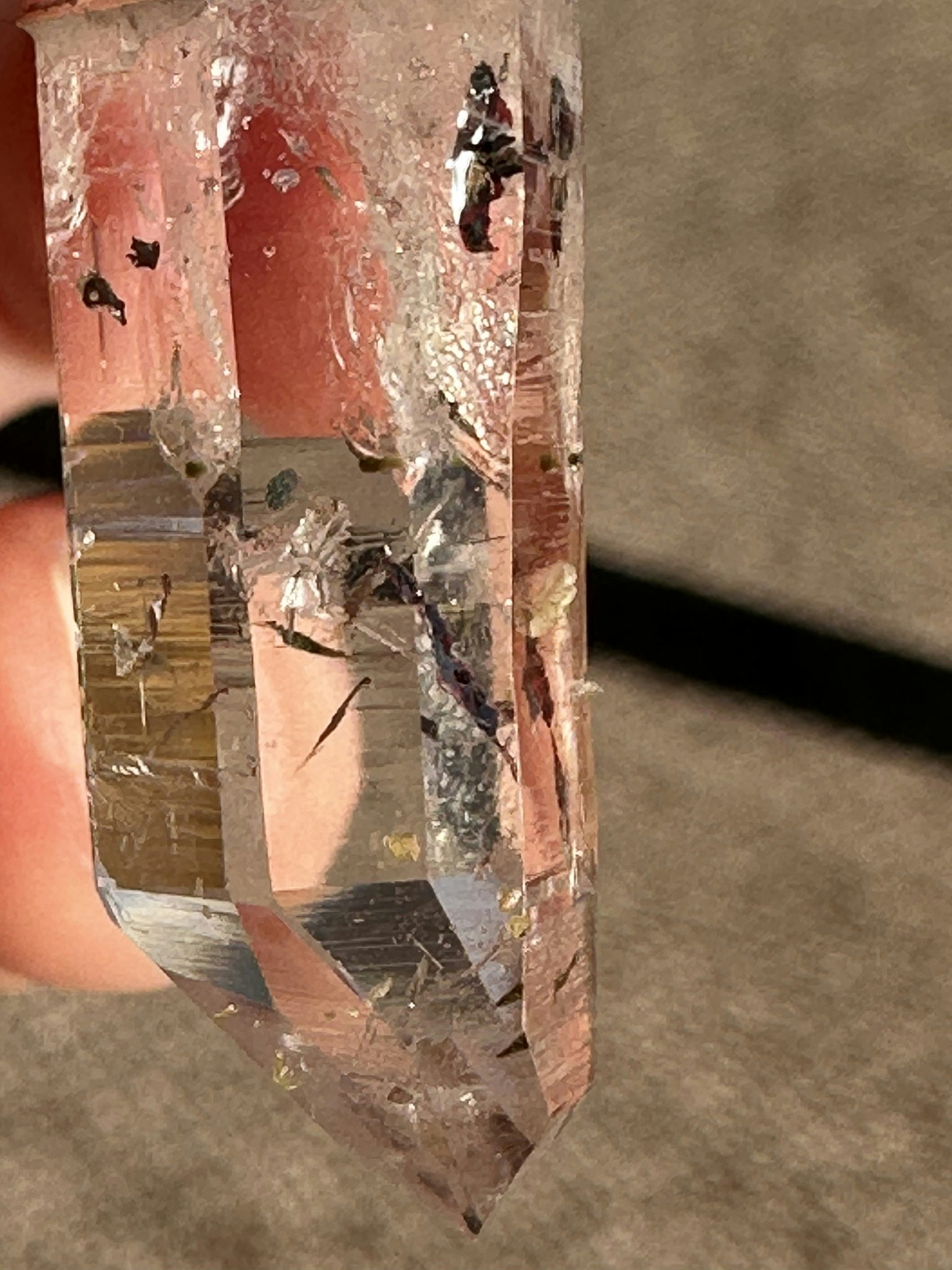Velo opal with Brandenberg quartz crystal