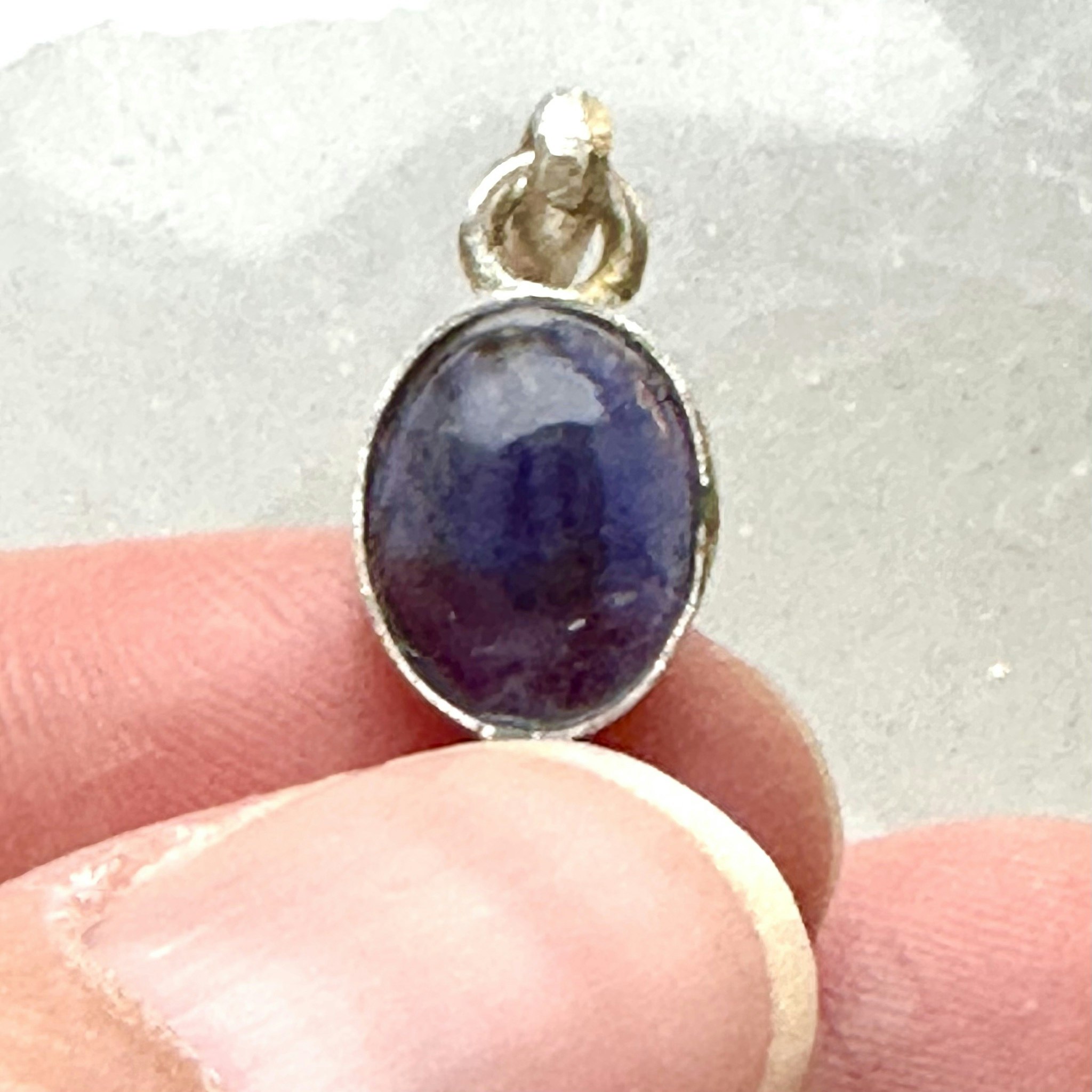 Blue lady Iolite with Herkimer with inclusions