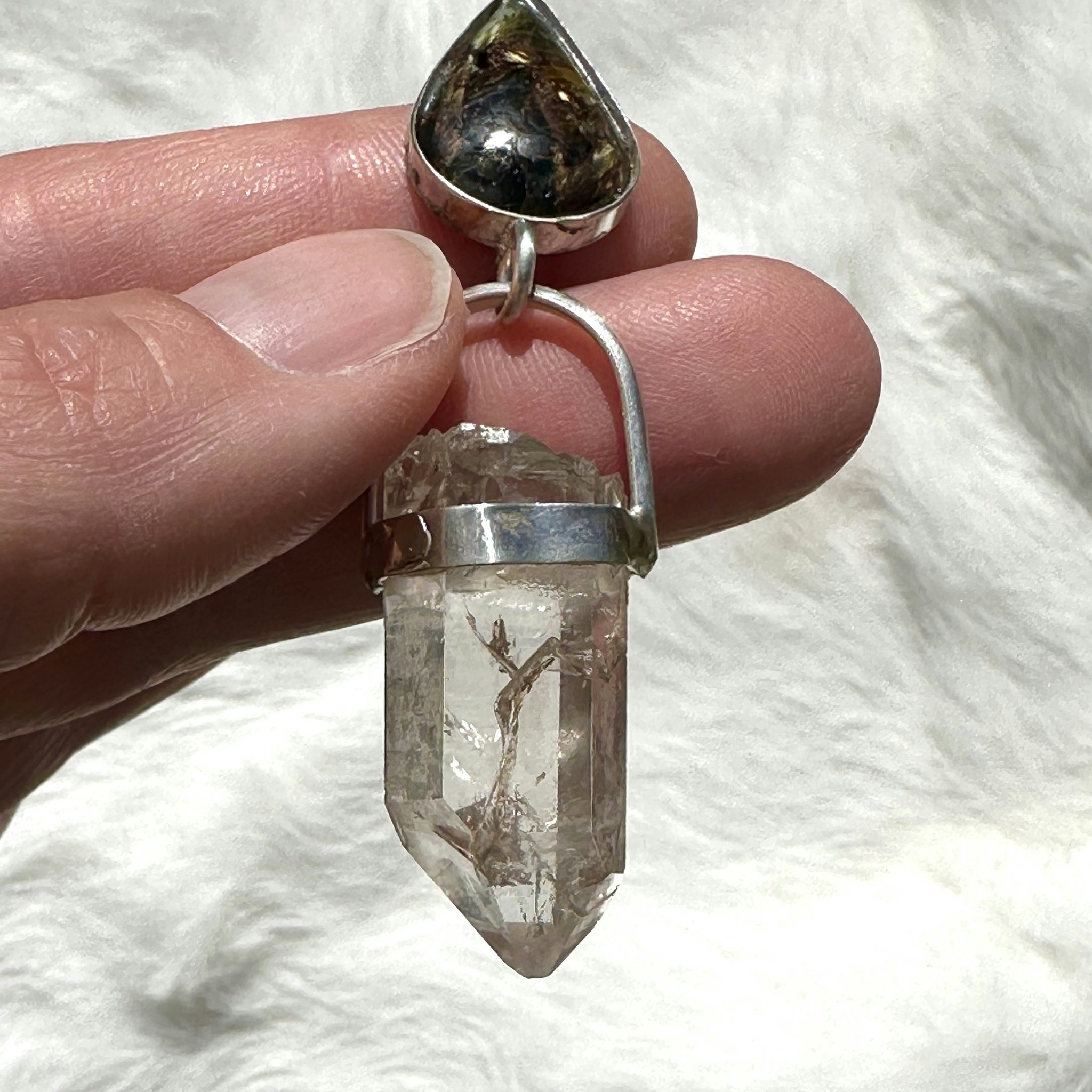 Pietsersite with clear quartz from Sweden