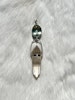 Green Amethyst with clear quartz Vogel crystal from Brazil