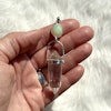 Opal with clear quartz Vogel crystal
