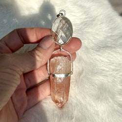 Rutilated quartz with Pink Lemurian