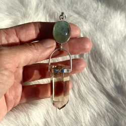 Aquamarine with champagne citrine