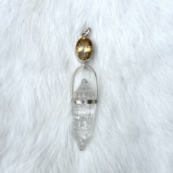 Sunlight, Sunna, Citrine with clear quartz Vogel Crystal