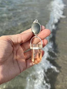 Aine, Godess of summer. Pyrite with top quality citrine