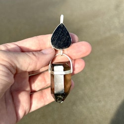 Queen Kali, Black Tourmaline with citrine Lodolite