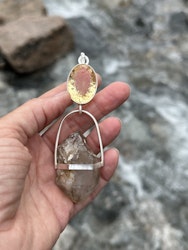 Citrine with Golden Healer Enhydro from the Himalayas