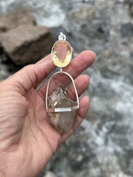 Citrine with Golden Healer Enhydro from the Himalayas