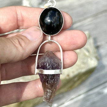 Rainbow Obsidian with Red Amethyst