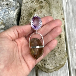 Amethyst with Kindalini citrine