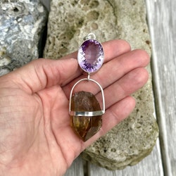 Amethyst with Kindalini citrine