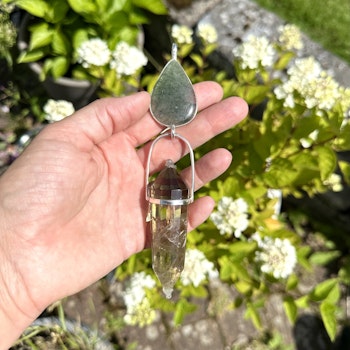 Masterpieces- New Earth- Green Rutilated Quartz with Citrine Vogel Crystal