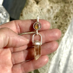 Mexican Fire Opal with Golden Healer from Sweden