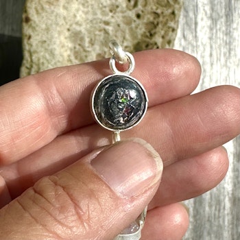 Fire Dragon soul - Galaxy opal with Brandenberg Amethyst.