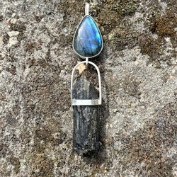Labradorite with Black Tourmaline from Sweden