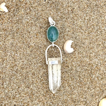 Nessie - Aquamarine with white Lodolite