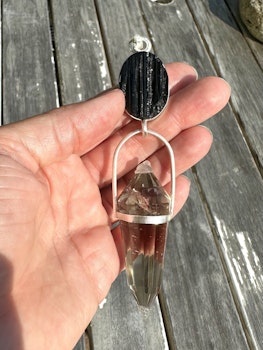 Sacred Fire Kali - Black Tourmaline with top qualitey citrine
