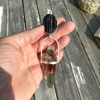 Sacred Fire Kali - Black Tourmaline with top qualitey citrine