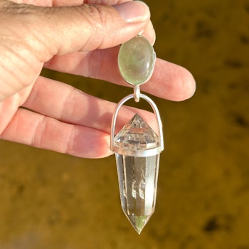 Masterpiece- Green Aquamarine with Citrine Vogel Crystal- Persephone - Stellar Collection.