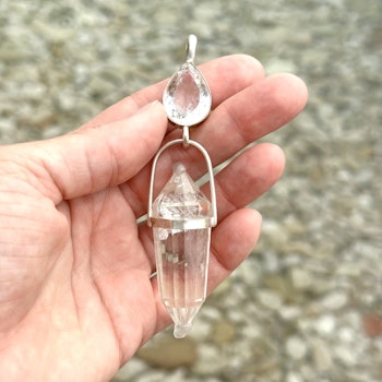Masterpiece-The North Star- Clear Quartz with Citrine Vogel -Stellar collection