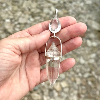 Masterpiece-The North Star- Clear Quartz with Citrine Vogel -Stellar collection