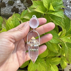 Aphrodite - Higher love - Rose Quartz with Clear Quartz Vogel- Masterpiece