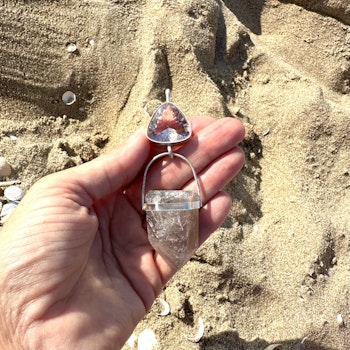 Ametrine with Ampibole Quartz (Angel Phantom Quartz)