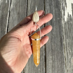 Golden Dragon Collection- Apricot Rainbow Moonstone with Golden Healer