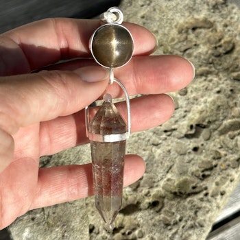 Raa- bringer of the light. Star sunstone with Smokey citrine Vogel.   Masterpiece