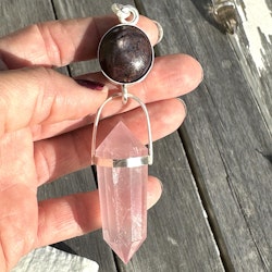 Star Ruby with Rose Quartz Vogel  Ascending your frequencies