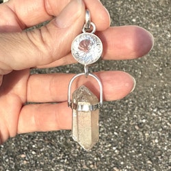 Hold you in the light- Clear quartz with double terminated clear quartz from Norway.