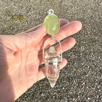 Deep Pleiadian connection-Green Aquamarine with top quality citrine