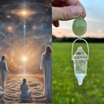 Deep Pleiadian connection-Green Aquamarine with top quality citrine