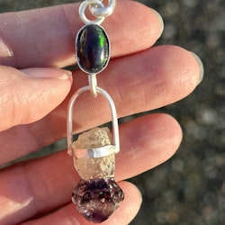 Cosmic womb collection, Mother Of Creation- black opal with Brandenberg Scepter