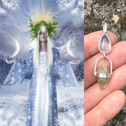 Dumortierite in Quartz with Raw bright Sapphire