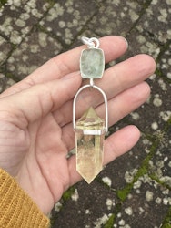 Come home to yourself- Aquamarine with double terminated Citrine